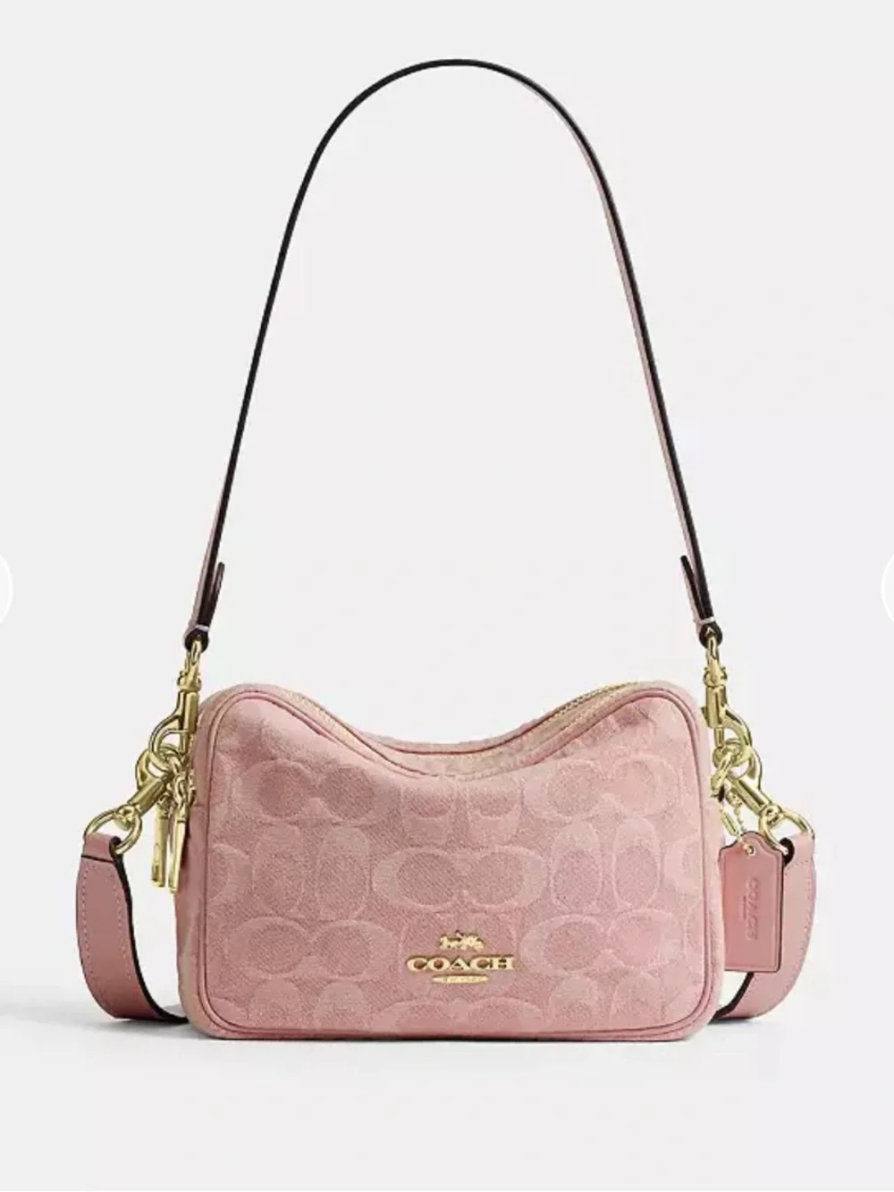 NWT💗Coach Mini Carey Crossbody Bag
Light Pink Signature Denim CEN19 Shoulder - Picture 3 of 11